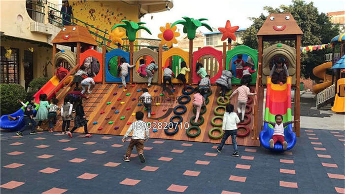 幼兒園木質(zhì)攀爬滑梯 幼兒園木質(zhì)攀爬滑梯